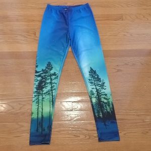 Vivid Bob Ross print leggings